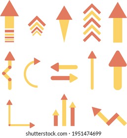 arrow set vector shapes elements colorful collection 