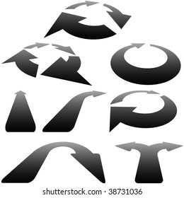 Arrow set vector for web design.