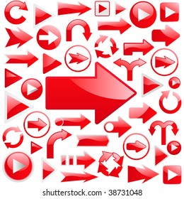 Arrow set vector for web design.
