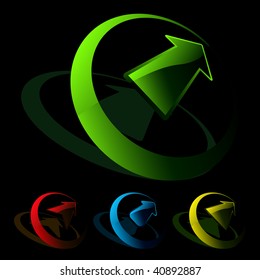 Arrow set vector for web design.