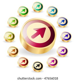 Arrow set vector for web design.