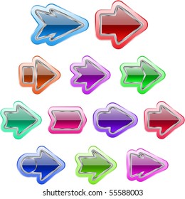 Arrow set vector for web design.