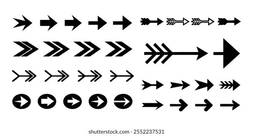 Arrow set vector for web store, social media, Print and direction 