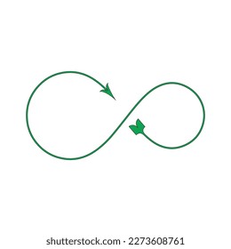 arrow shape infinity icon symbol vector illustration