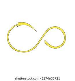 arrow shape infinity icon symbol vector illustration 