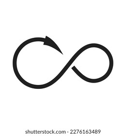 arrow shape infinity icon symbol vector illustration 