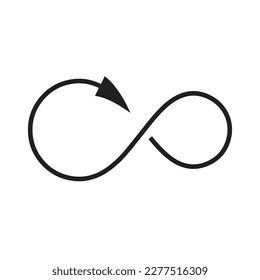 arrow shape infinity icon symbol vector illustration 