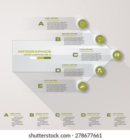 Arrow shape number banners template/graphic or website layout. Vector.