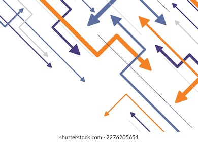 Arrow shape on white background. Vector illustration background.