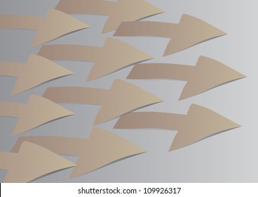 Arrow shape tag recycled paper craft.