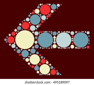 arrow shape vector design by color point