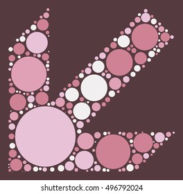 arrow shape vector design by color point