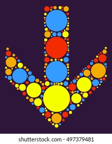 arrow shape vector design by color point