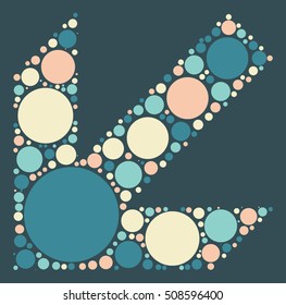 arrow shape vector design by color point