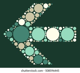 arrow shape vector design by color point