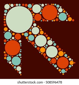 arrow shape vector design by color point