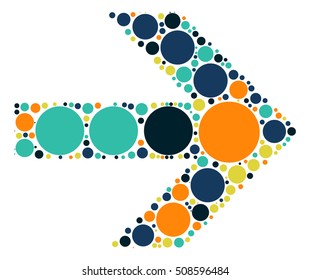 arrow shape vector design by color point