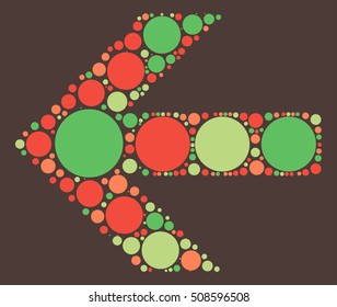 arrow shape vector design by color point