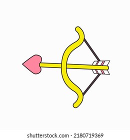 arrow shaped illustration i love you