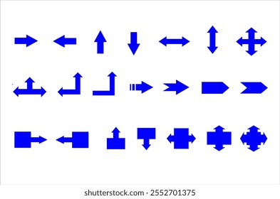 Arrow shapes icon illustration. Set of arrow shapes icon. Arrow shapes icon collection.