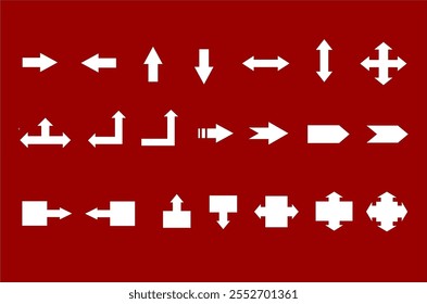 Arrow shapes icon vector for web and mobile app. Arrow sign and symbol for web design.