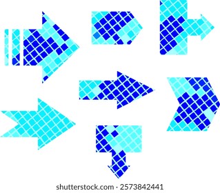 arrow shapes vector tile motif symbol