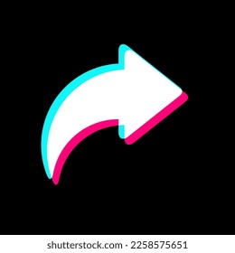 Arrow share icon in social network style