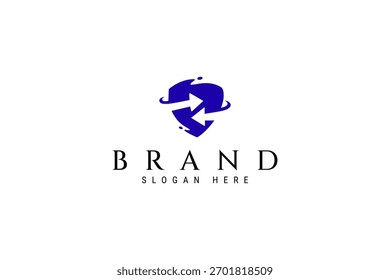 Arrow Shield Protection Logo Design Vector Template