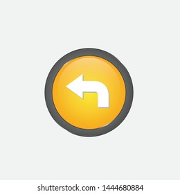 Arrow shiny circle button design vector web icon 