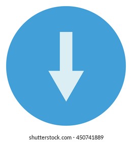Arrow showing to the bottom.Vector icon.