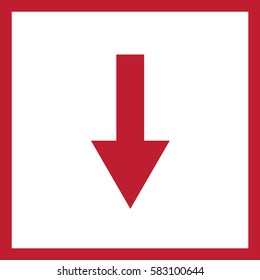 
Arrow showing to the bottom.Vector icon.
