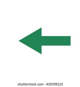 
Arrow showing to the left.Vector icon.