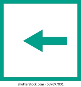 Arrow showing to the left.Vector icon.