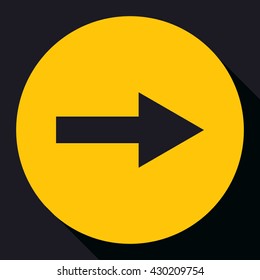 Arrow showing to the right.  Vector icon.
