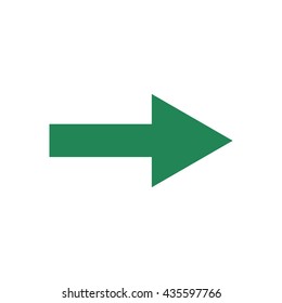 Arrow showing to the right.  Vector icon.