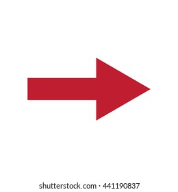 Arrow showing to the right.  Vector icon.