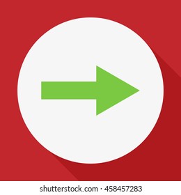 Arrow showing to the right.  Vector icon.