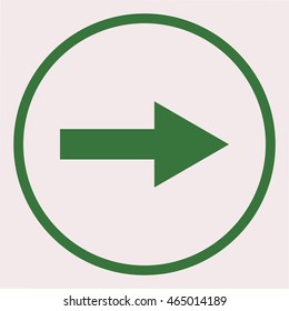 Arrow showing to the right.  Vector icon.