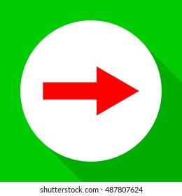 
Arrow showing to 
the right.  Vector icon.