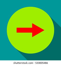 
Arrow showing to 
the right.  Vector icon.