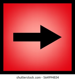 Arrow showing to the right.  Vector icon.