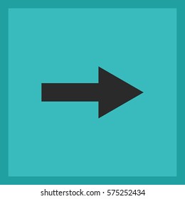 Arrow showing to the right.  Vector icon.