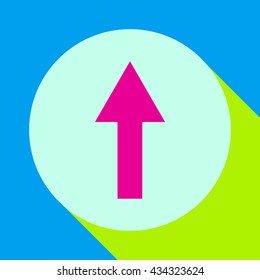 Arrow showing to the top.Vector icon.