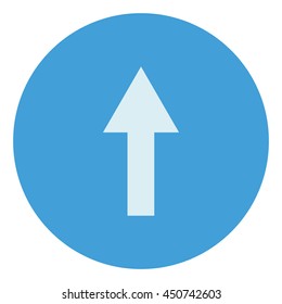 Arrow showing to the top.Vector icon.
