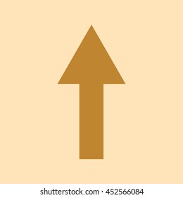 
Arrow showing to the top.Vector icon.