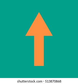 Arrow showing to the top.Vector icon.