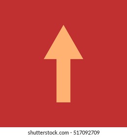 Arrow showing to the top.Vector icon.
