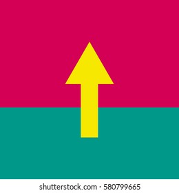 Arrow showing to the top.Vector icon.