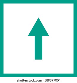 Arrow showing to the top.Vector icon.