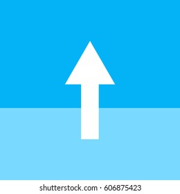 Arrow showing to the top.Vector icon.